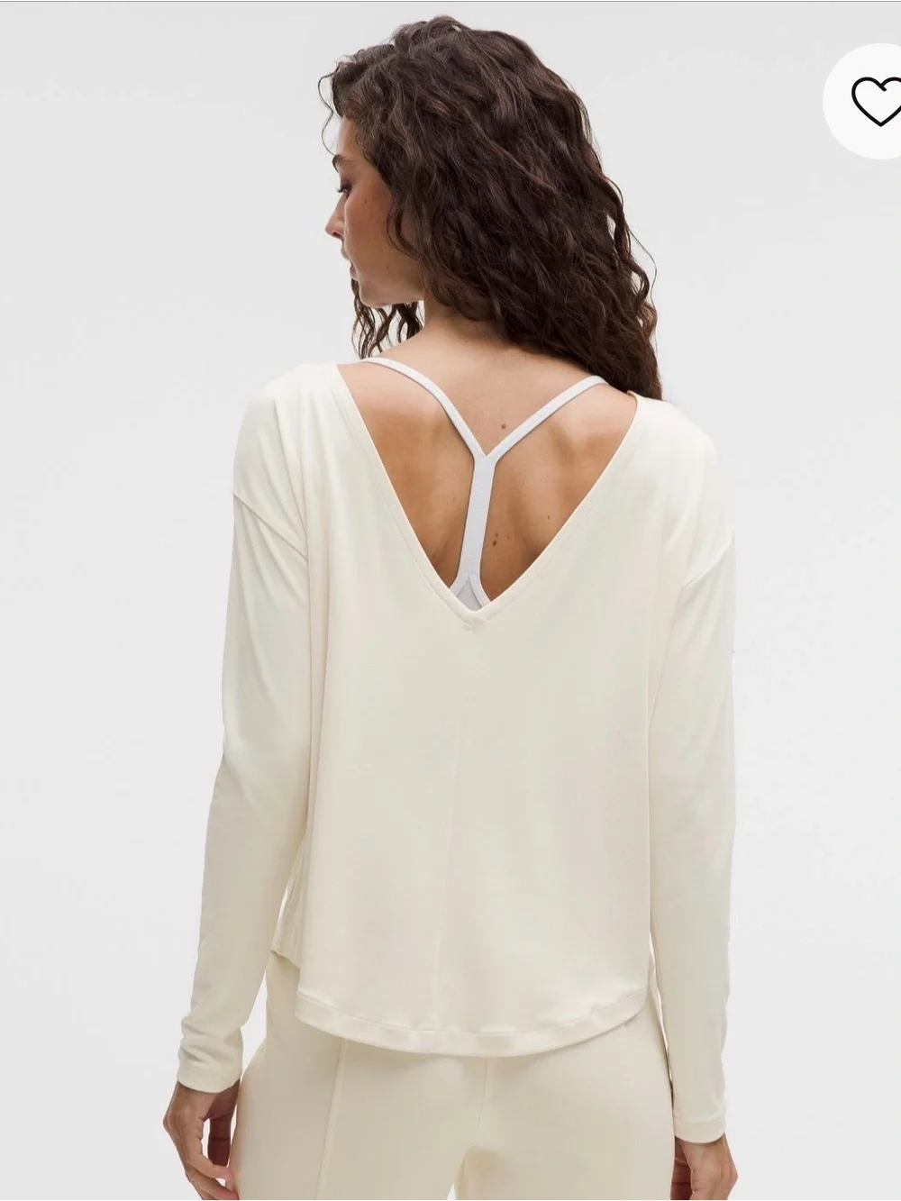 lululemon athletica Softstreme Boatneck Long Sleeve Top - Cream - Picture 2 of 8